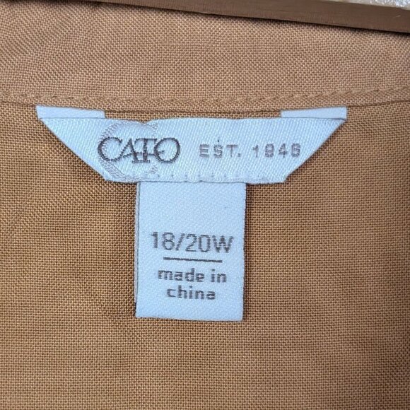 Cato Women's Peasant Top Embroidered Flare Sleeve Cottagecore 18/20W - Picture 6 of 9